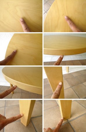 アルテック artek アルヴァアアルト Alvar Aalto 90B テーブル '14年 限定 セミオーダー LDタイプ バーチ材 ナチュラル φ75 北欧名作家具 定価¥87,480+α ◇