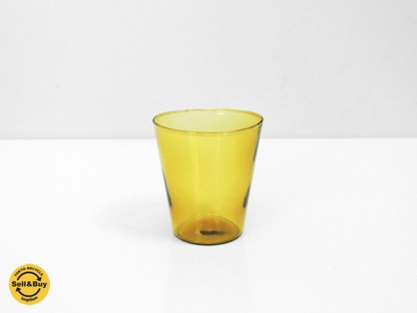 ヌータヤルヴィ Nuutajarvi イッタラ iittala カイ・フランク Kaj Franck ビンテージ マウスブロー カルティオ Kartio グラス アンバー ●