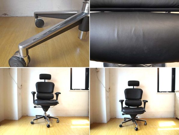 エルゴヒューマン ベーシック Ergohuman Basic ヘッドレスト アルミダイキャストフレーム オールレザー ★