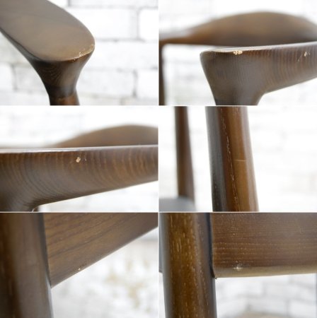 ハンス・J・ウェグナー Hans J Wegner ザ・チェア THE CHAIR ブラウン アッシュ材 リプロダクト品 北欧スタイル ●