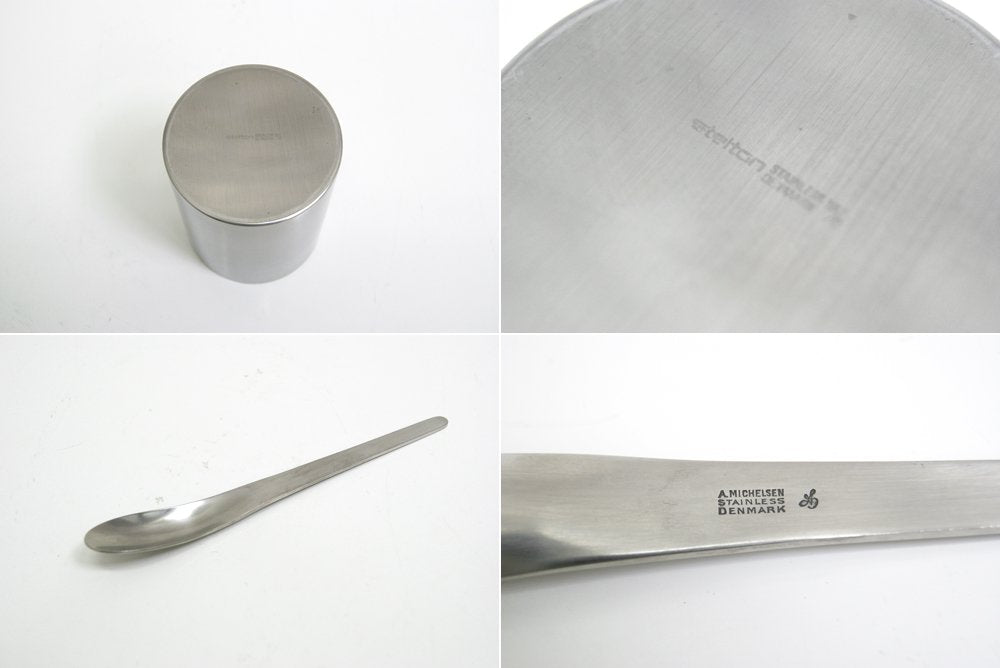 ステルトン Stelton シリンダライン Cylinda-Line AJ ジャムポット スプーン付 アルネ・ヤコブセン デンマーク ●