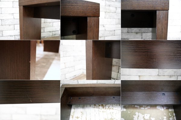 モーダエンカーサ moda en casa カフェベンチ cafe bench オーク材 ライトウェンジ W130cm 展示美品 ●