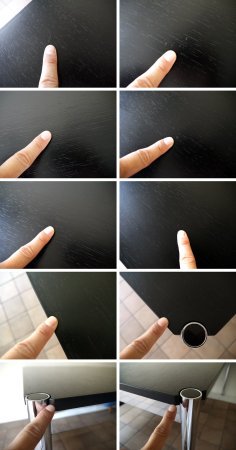 USMモジュラーファニチャー USMハラー テーブル USM Haller ブラックオーク天板 + 別売 着脱可能パネル付き 総額20万~ 状態良好 ダイニングテーブル オフィス デスク MoMA ◇