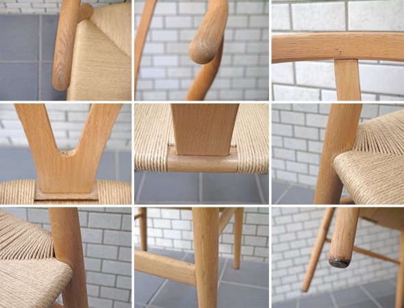 カール ハンセン & サン Carl Hansen & Son Yチェア CH24 オーク材 張替え済み ウィッシュボーンチェア ハンス・J・ウェグナー 日本仕様 ■