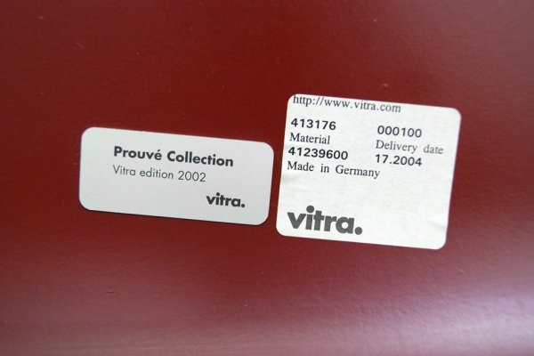 ヴィトラ Vitra スタンダードチェア standard chair ジャン・プルーヴェ Jean Prouve ダークレッド ●