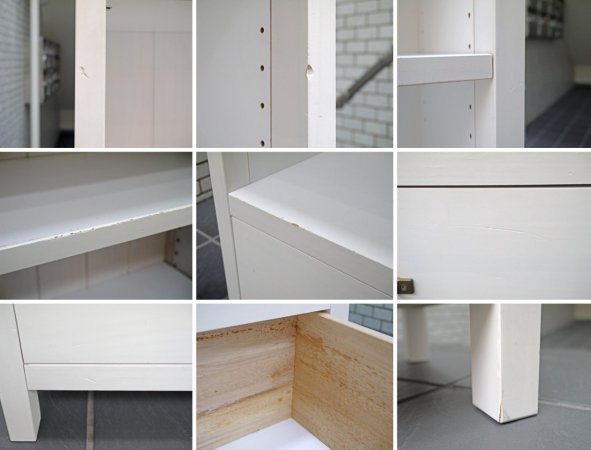 モモナチュラル MOMO natural シエル クレフ CIELE CLEF ブックハイ BOOK HIGH ブックシェルフ ホワイト 鍵付き フレンチカントリー A ■