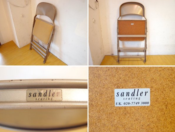 クラリン CLARIN フォールディングチェア 折り畳みチェア Folding chair SANDLER ベージュ ファブリッククッション仕様 P.F.S取扱 ★