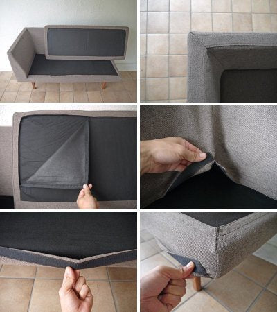 ウニコ unico ノルド NORD ベンチ アーム GY 北欧 ビンテージ スタイル カバーリング 廃番・人気シリーズ 参考価格¥77,760- ◇