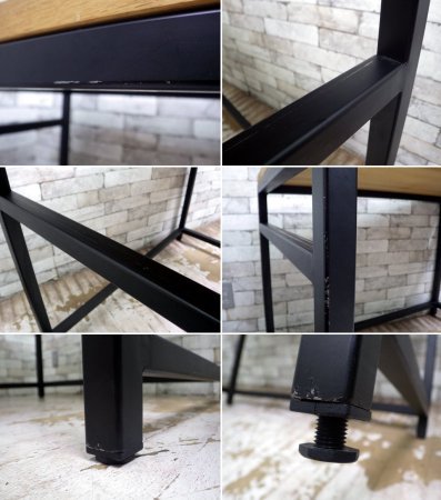 バウムファニチャー Baum Furniture ホワイトオーク材 × アイアンレッグ デスク ワークテーブル 定価¥80,244- ●