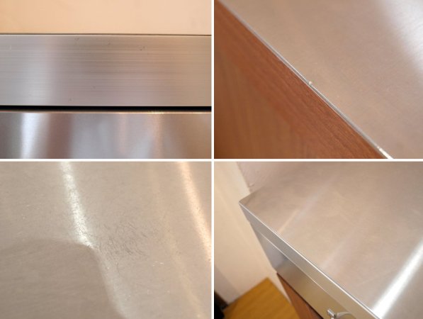 ウニコ unico ストラーダ STRADA キッチンカウンター オーダー品 扉仕様 タモ無垢材 ステンレス天板 幅90cm ★