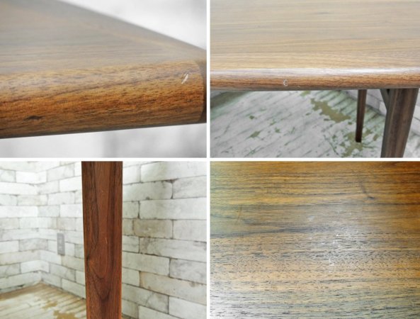 ウニコ unico ノルド NORD ダイニングテーブル ウォールナット材 W125 北欧ビンテージ スタイル 廃番 ●