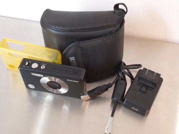 リコー RICOH PX ブラック コンデジ デジタルカメラ 防水 防塵 1600万画素 光学5倍ズーム バッテリー&ACコード完備 動作品★