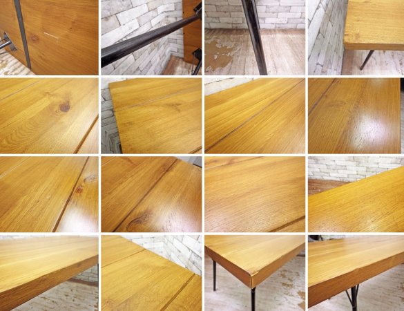 ジャーナルスタンダードファニチャー journal standard Furniture サンク SENS ダイニングテーブル Lサイズ オーク材 アイアン脚 インダストリアル ●