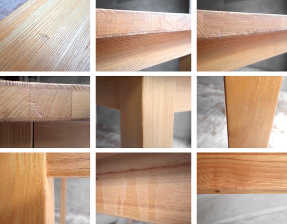 無印良品 MUJI タモ無垢材 ダイニングテーブル 幅140 ナチュラル 廃盤 希少 ♪
