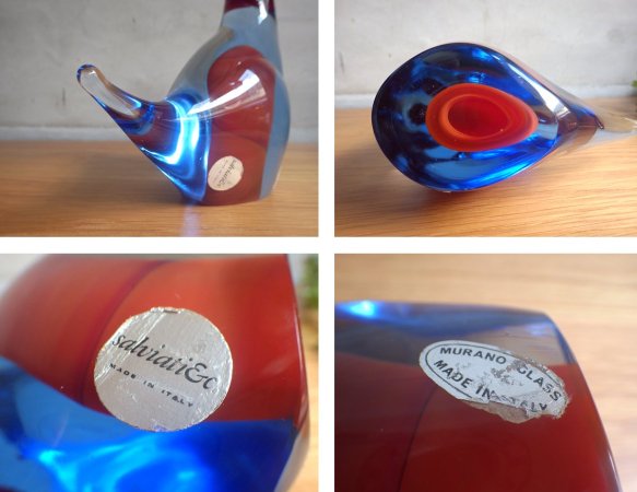 ムラーノ murano グラス salviati&co ニワトリ オブジェ 雄鶏♪