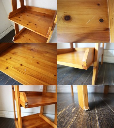 ウニコ unico フスタ FUSTA ラダーシェルフ L ブラウン ladder shelf 杉材 ビンテージスタイル 廃番 ◎
