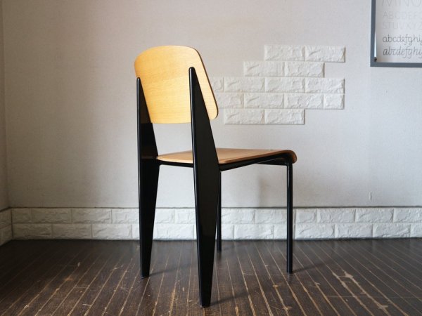 ジャン プルーヴェ スタンダードチェア Standardchair リプロダクト オーク × ブラック ◎