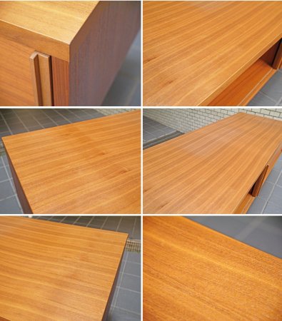 ウニコ unico アルベロ ALBERO チーク材 AVボード スライド扉 北欧ビンテージスタイル 幅120cm ■