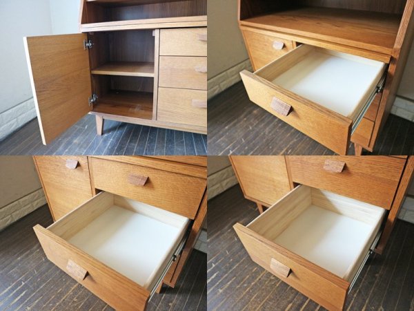 ウニコ unico クルト Kurt コンソールキャビネット ライティングデスク オーク材 オイル仕上げ 北欧ビンテージスタイル ◎