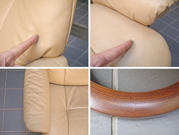 エコーネス EKORNES メイフェア Myfair ストレスレス リクライニングチェア オットマンセット Mサイズ 現行 上位機種 美品 ノルウェー ■