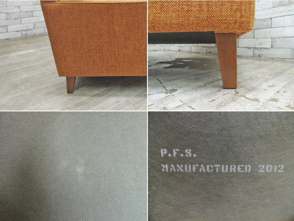 パシフィックファニチャーサービス PACIFIC FURNITURE SERVICE スタンダード B ソファ STANDARD B SOFA 3シーター 定価27万円 ●