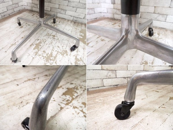 ハーマンミラー HermanMiller イームズ ビンテージ アルミナムキャスターベース ラウンド φ91cm グレイントップ (木目調天板/オーク) ミッドセンチュリーモダン ◎