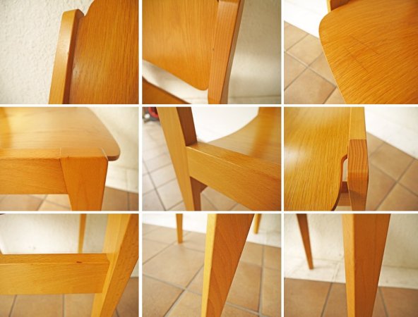 天童木工 TENDO ブックチェア 図書館椅子 ダイニングチェア ナチュラル 水之江忠臣 ◇