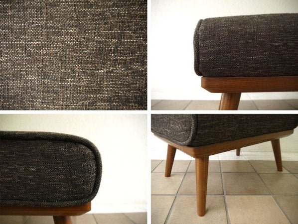 ウニコ unico ロイ ROY ソファ 2.5シーター ( 二人掛けワイド ) & オットマン & クッション×2ヶ付属 北欧60’sビンテージスタイル ベンチタイプ 廃盤・人気シリーズ◇