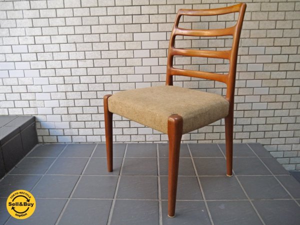 ビンテージ ダイニングチェア チーク材 無垢材 ナチュラル 北欧スタイル ■