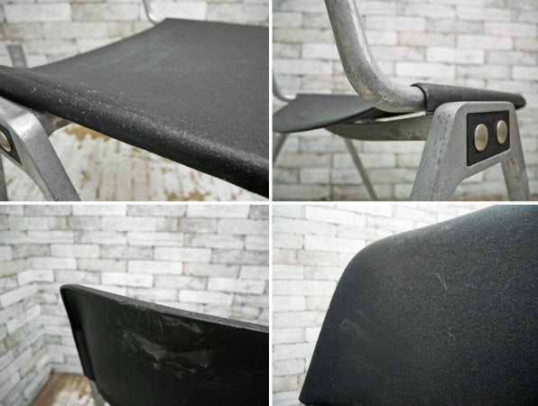 ノール Knoll ビンテージ 1601 スタッキングチェア ドン・アルビンソン Don Albinson デザイン ブラック ●