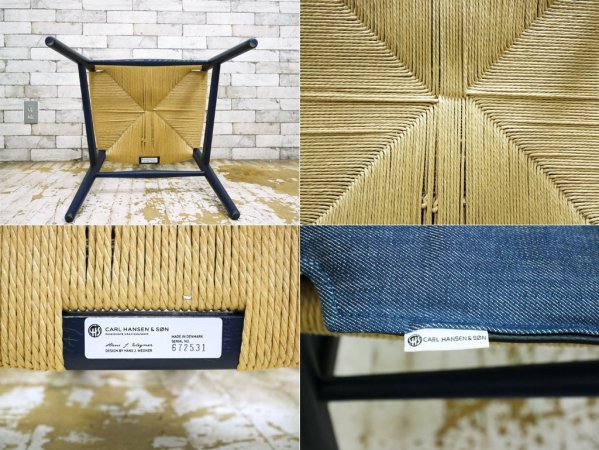 カールハンセン&サン Carl Hansen & Son Yチェア CH24 デニム DENIM ハンス・J・ウェグナー コンランショップ特注 クッション付き ●