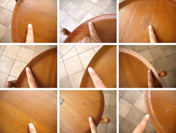 ブローストレーム BROSTROMDESIGN GENUINE TEAKWOOD シリーズ 貴重 デンマーク! 60-70's ビンテージ チーク フォールディング トレイテーブル 北欧家具 ◇