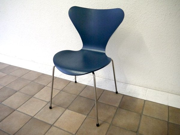 フリッツハンセン Fritz Hansen 美品 セブンチェア Seven Chair アルネヤコブセン Arne Jacobsen 廃番 C-ash ペトロールカラー (近年リリース.ver) ◇