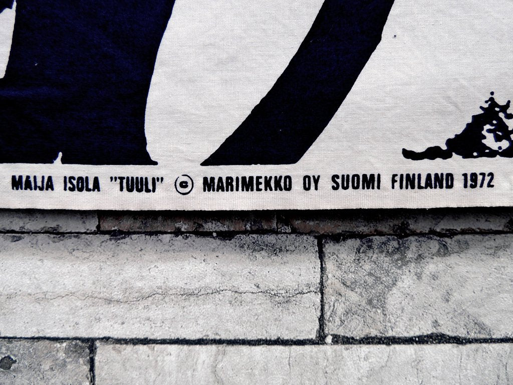 マリメッコ marimekko トゥーリ TUULI 88×136 ビンテージ ファブリック 生地 マイヤ・イソラ 北欧雑貨 ●