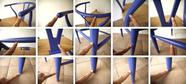カールハンセン&サン Carl Hansen&Son ハンス J. ウェグナー Hans J. Wegner Yチェア CH24 限定 90thモデル R.C.ブルー & コンラン別注 クッション ◇