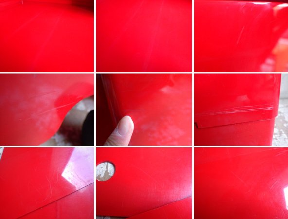 ビエッフェプラスト パドヴァ BIEFFEPLAST PADOVA ビンテージ ボビーワゴン ジョー コロンボ 3段3トレー レッド イタリア ♪