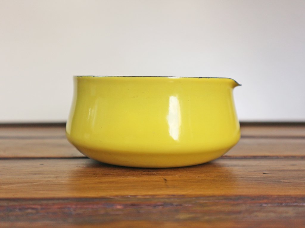 ダンスク DANSK Koben style バターウォーマー 籐巻きハンドル イエロー ヴィンテージ vintage ◎