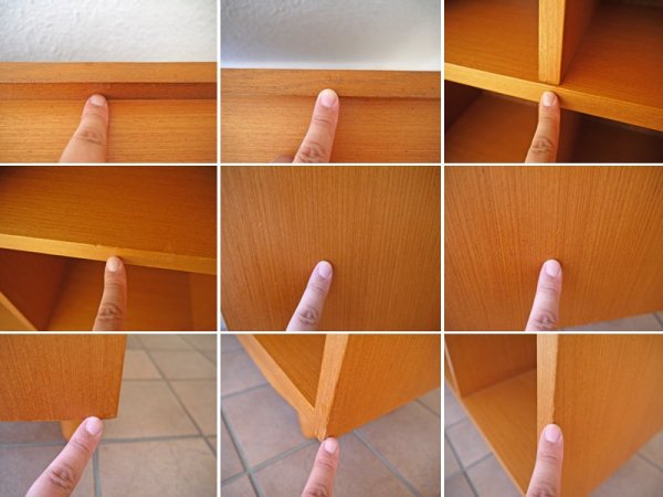 ウニコ unico アルベロ ALBERO ブックシェルフ ワイド オープンシェルフ チーク材 北欧スタイル 廃盤 ◇