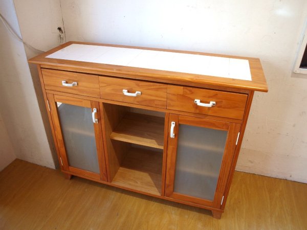 モモナチュラル Momo natural ランド LAND 対面キッチンカウンター 両面使用可 パイン材 ナチュラル色 幅120cm ★