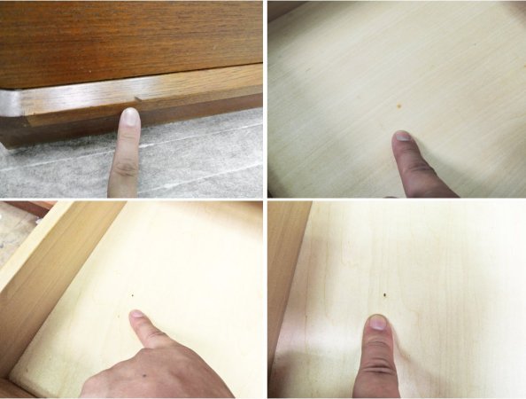 日田工芸 マキシム シリーズ チーク材 ビンテージ サイドボード チェスト ガラス扉 北欧スタイル ●