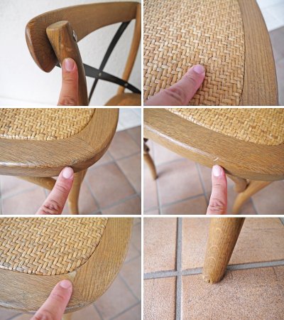 ノットアンティークス Knot Antiques クロスバック X-BACK ベントウッドチェア× 2脚セット クラッシュゲート取扱 定価:1脚あたり約¥17,600- ダイニングチェア ◇