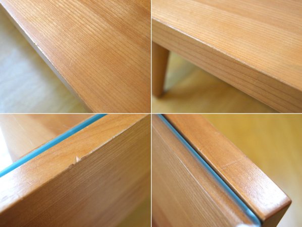 ウニコ unico エッコ ECCO チェリー材 ガラス ローテーブル コーヒーテーブル ナチュラルスタイル ★