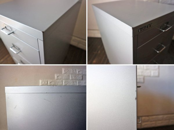 ビスレー BISLEY BASIC シリーズ BA3/CD 4段 シルバー キャビネット 廃番 ◎