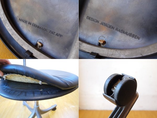 ノール Knoll ケヴィチェア Kevi Chair ヨルゲン・ラスムッセン Jorgen Rasmussen ビンテージ ビニールレザー キャスター チェア ★