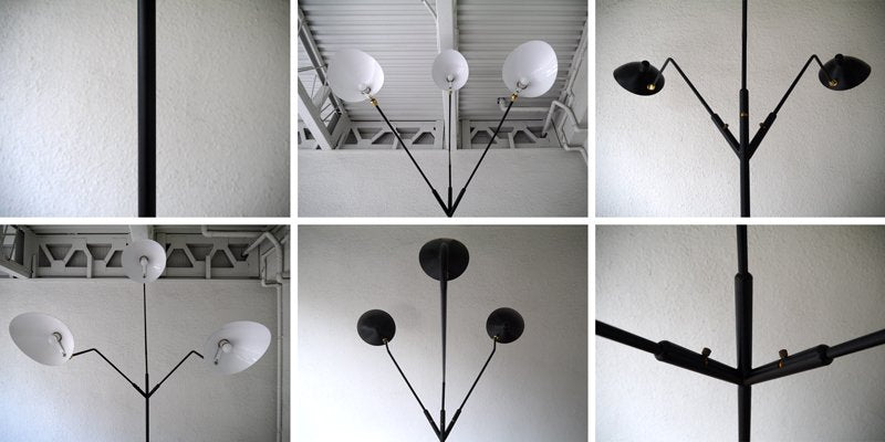 セルジュ・ムーユ Serge Mouille スタンドライト 3灯 フロアライト ランパデール トワ ルミエーレ LAMPADAIRE 3 リプロダクト ¥105,600~ 美品 フレンチモダン ◇