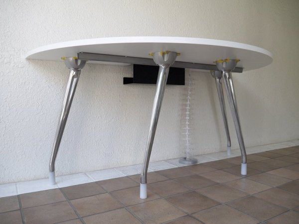 ハーマンミラー HermanMiller アバックエンバイロメンツ 半円型天板 デスク ・ テーブル ケーブル孔&ラック&ケーブルガイド&アジャスター付属 状態良好 オフィス家具 ◇