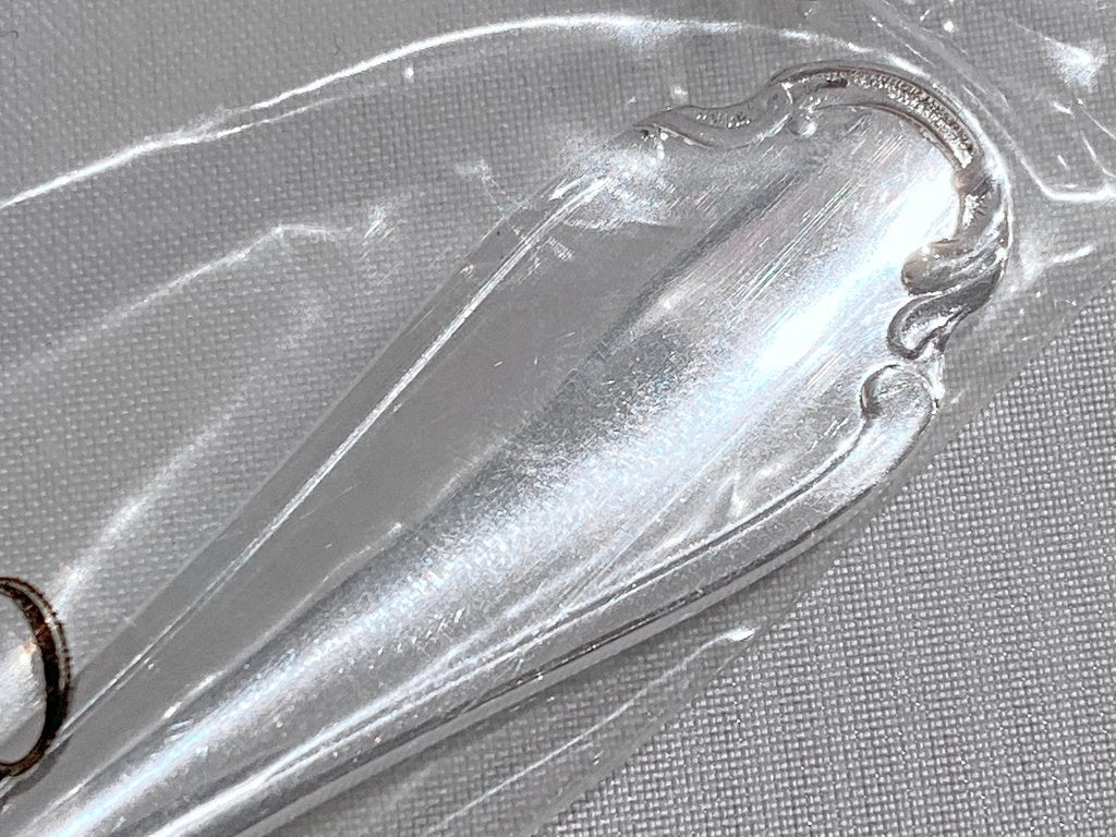 クリストフル Christofle ポンパドール Pompadour カトラリー コーヒースプーン 13.5cm 6本セット フランス 銀食器 未開封 箱付き 廃盤 D ■