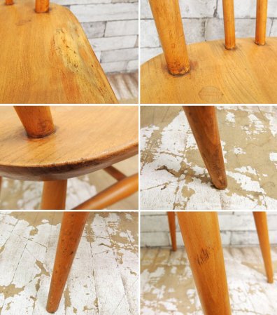 アーコール Ercol ビンテージ ボウバックチェア エルム材 UKビンテージ B ●