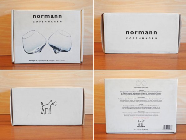 ノーマンコペンハーゲン Normann Copenhagen デンマーク コニャックグラス 2個セット リッケ・ヘイゲン Rikke Hagen デザイン ガラス 箱付き 北欧食器 ◇