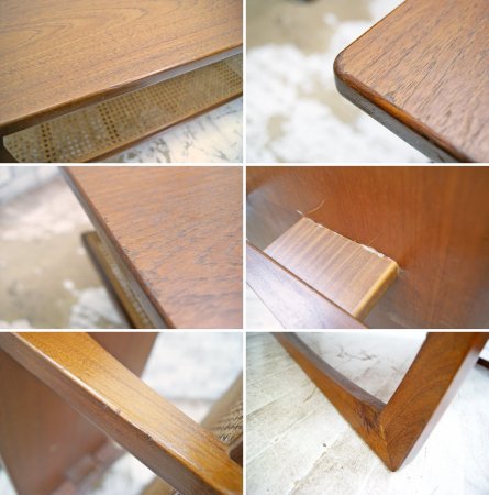 エベネゼル・グーム Ebenezer Gomme ジープラン G-PLAN チーク材 × ラタン コーヒーテーブル UKビンテージ 英国家具 北欧スタイル ●